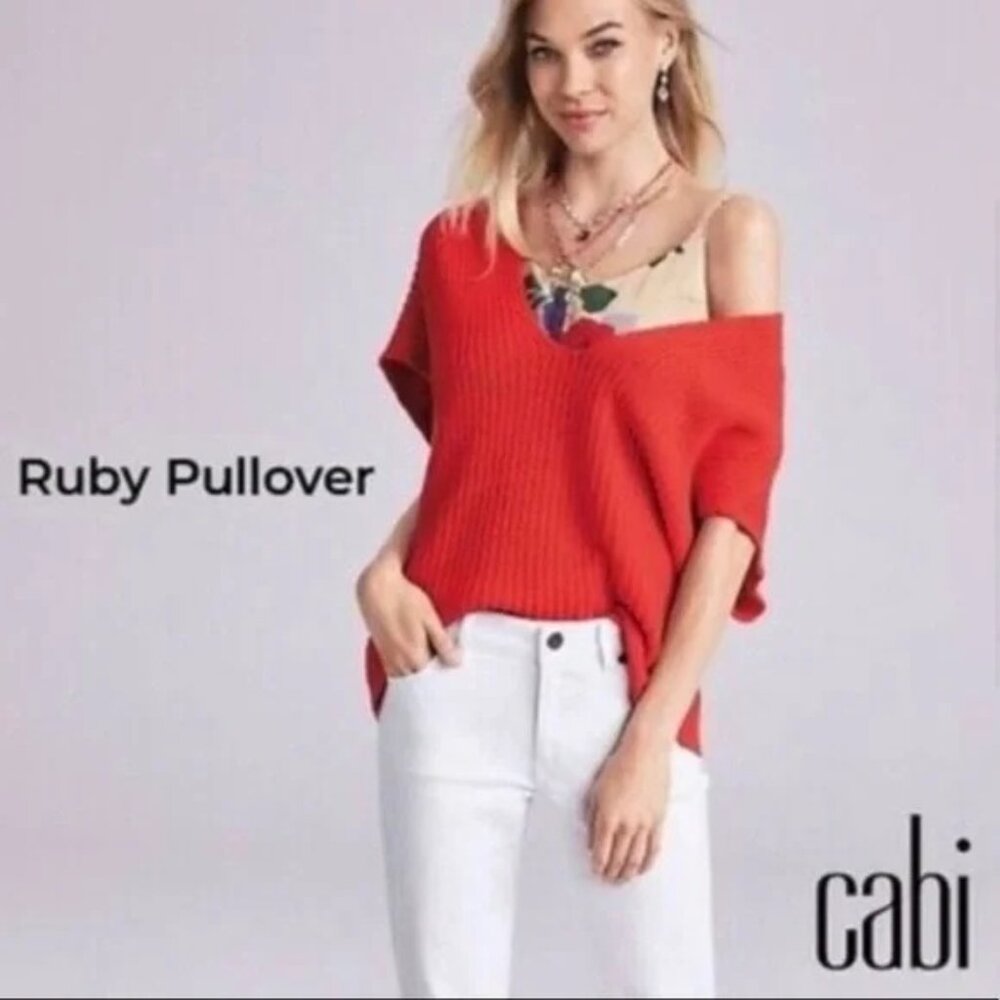 Cabi Ruby Pullover Sweater Size XS Deep V-Neck Sh… - image 2